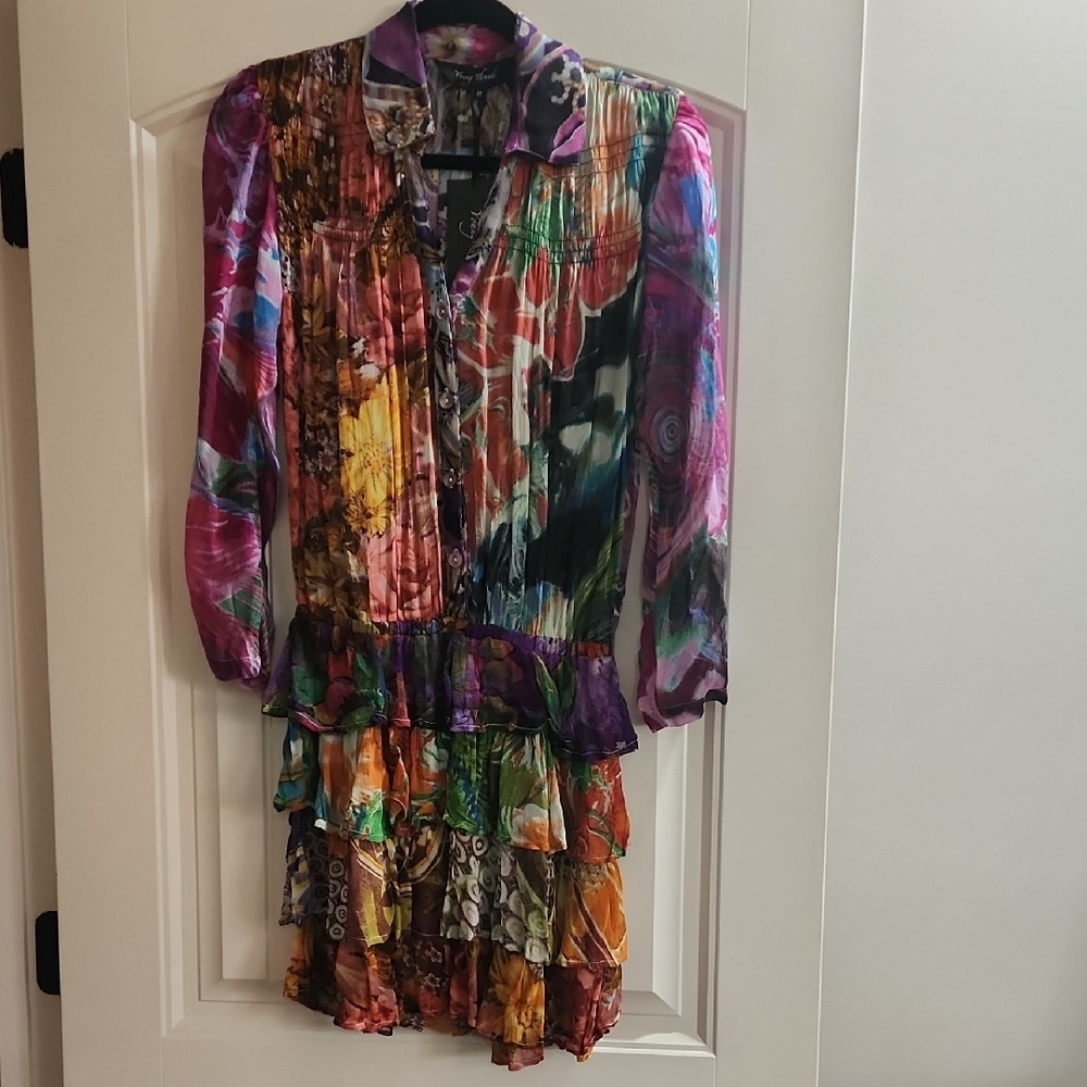 Colorful Long Sleeve Women's Dress